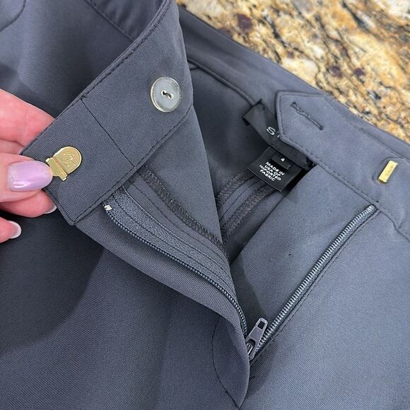 St. John Classic High Rise Straight Leg Trousers Pants In Dark Gray Size 4 - Picture 5 of 8